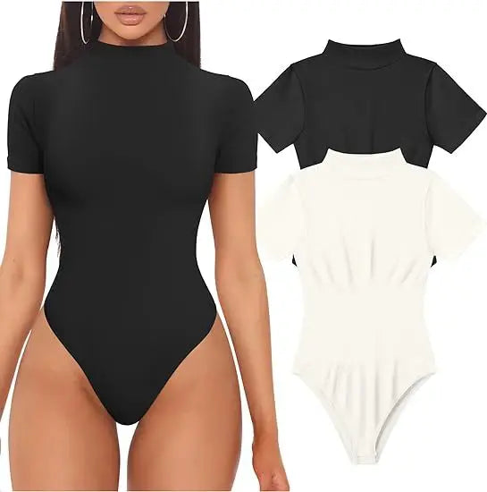 Short Sleeve Turtleneck Bodysuit