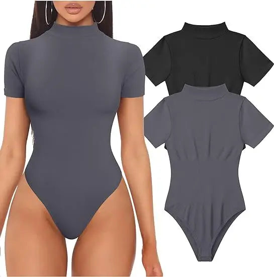 Short Sleeve Turtleneck Bodysuit