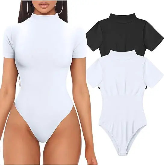 Short Sleeve Turtleneck Bodysuit